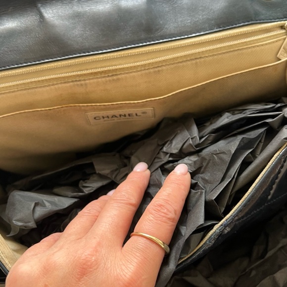 Jumbo Navy Patent Chanel Bag authentic. Poshmark certificate of authenticity inc - Picture 12 of 14